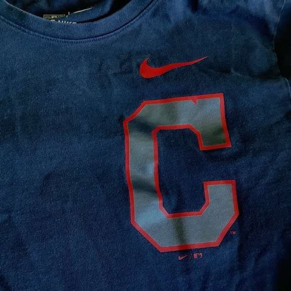 Nike MLB Cleveland Indians Long Sleeve Crewneck T-Shirt Preowned - Picture 6 of 9